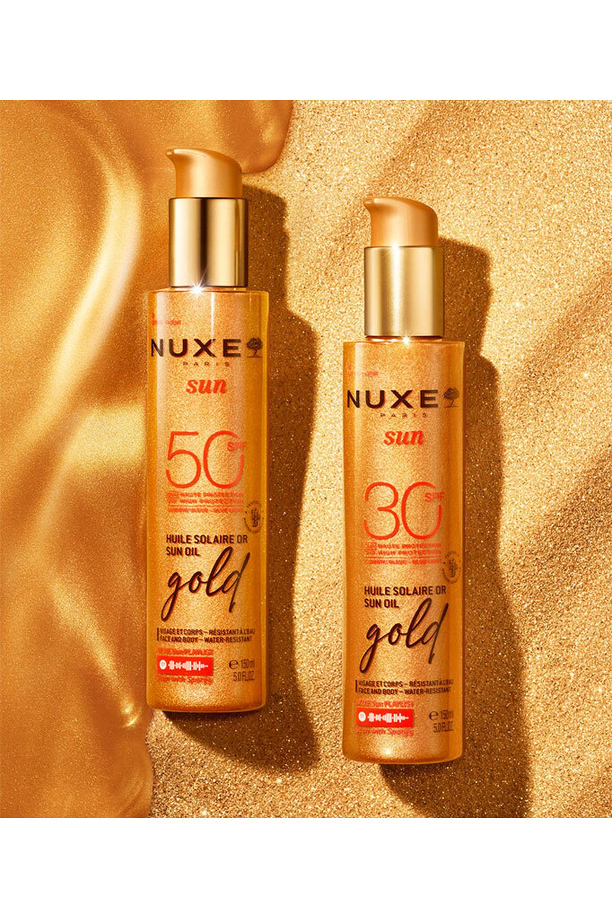 Nuxe Sun - Altın Işıltılı Bronzlaştırıcı Güneş Koruyucu Yağ SPF50 150 ml