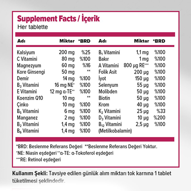 Ocean Daily One Energy 30 Tablet - Takviye Edici Gıda