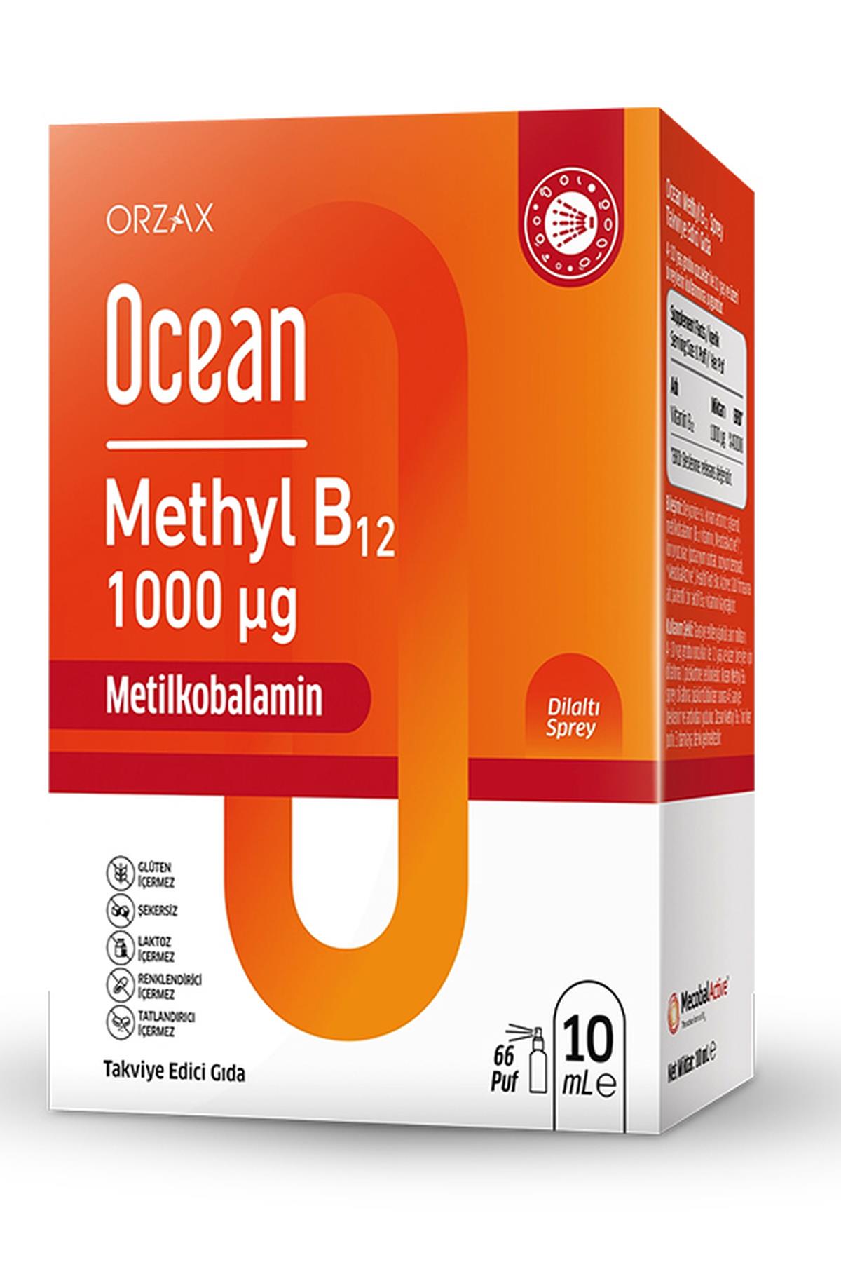 OCEANOcean Methyl B12 1000 mcg 10 ml Dilaltı Sprey850077028502