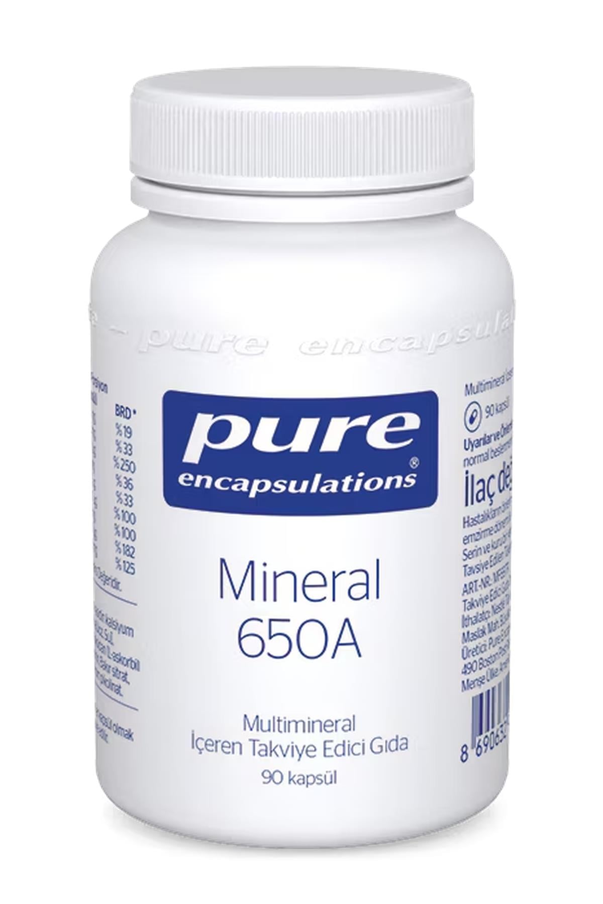 Pure EncapsulationsPure Encapsulations Mineral 650A 90 Kapsül8690632993539