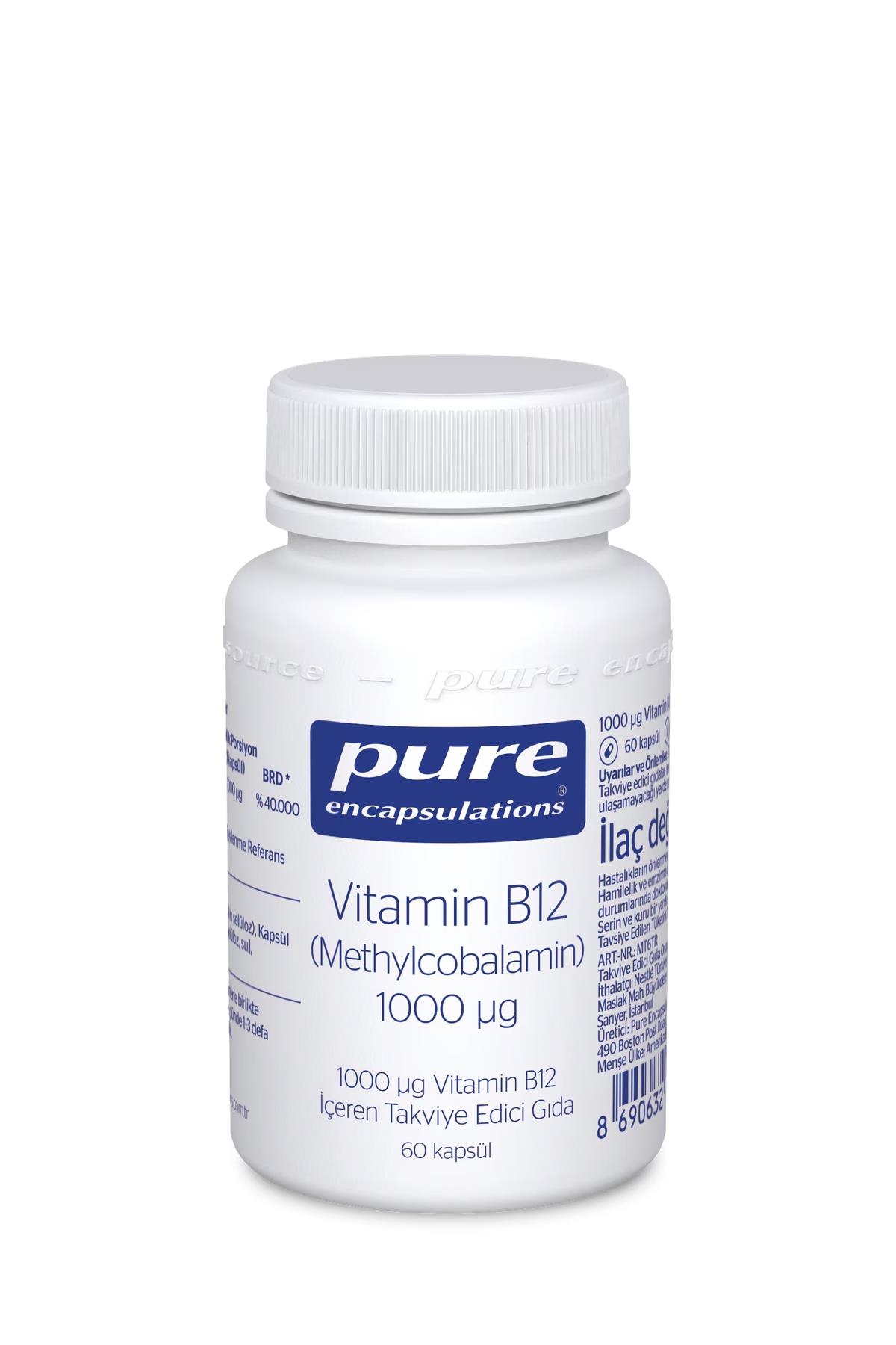 Pure Encapsulations Vitamin B12 1000 Mcg 60 Kapsül