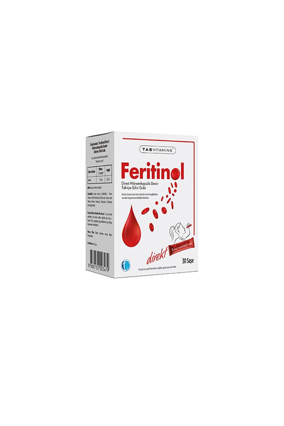 TAB İlaç Sanayi A.ŞTabvitamins Feritinol 30 Saşe8680133003479