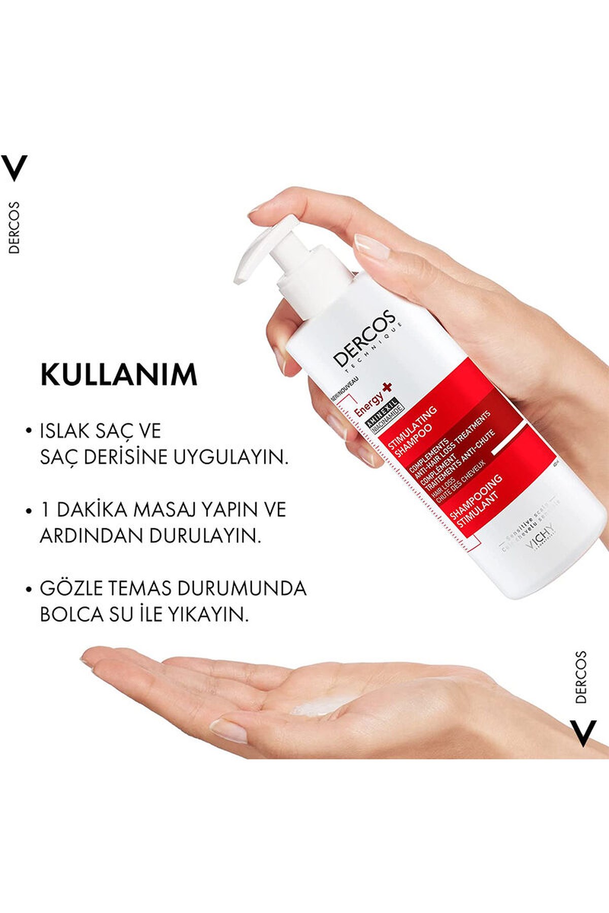 Vichy Dercos Energy+ Saç Dökülmesine Karşı Şampuan 400 ml