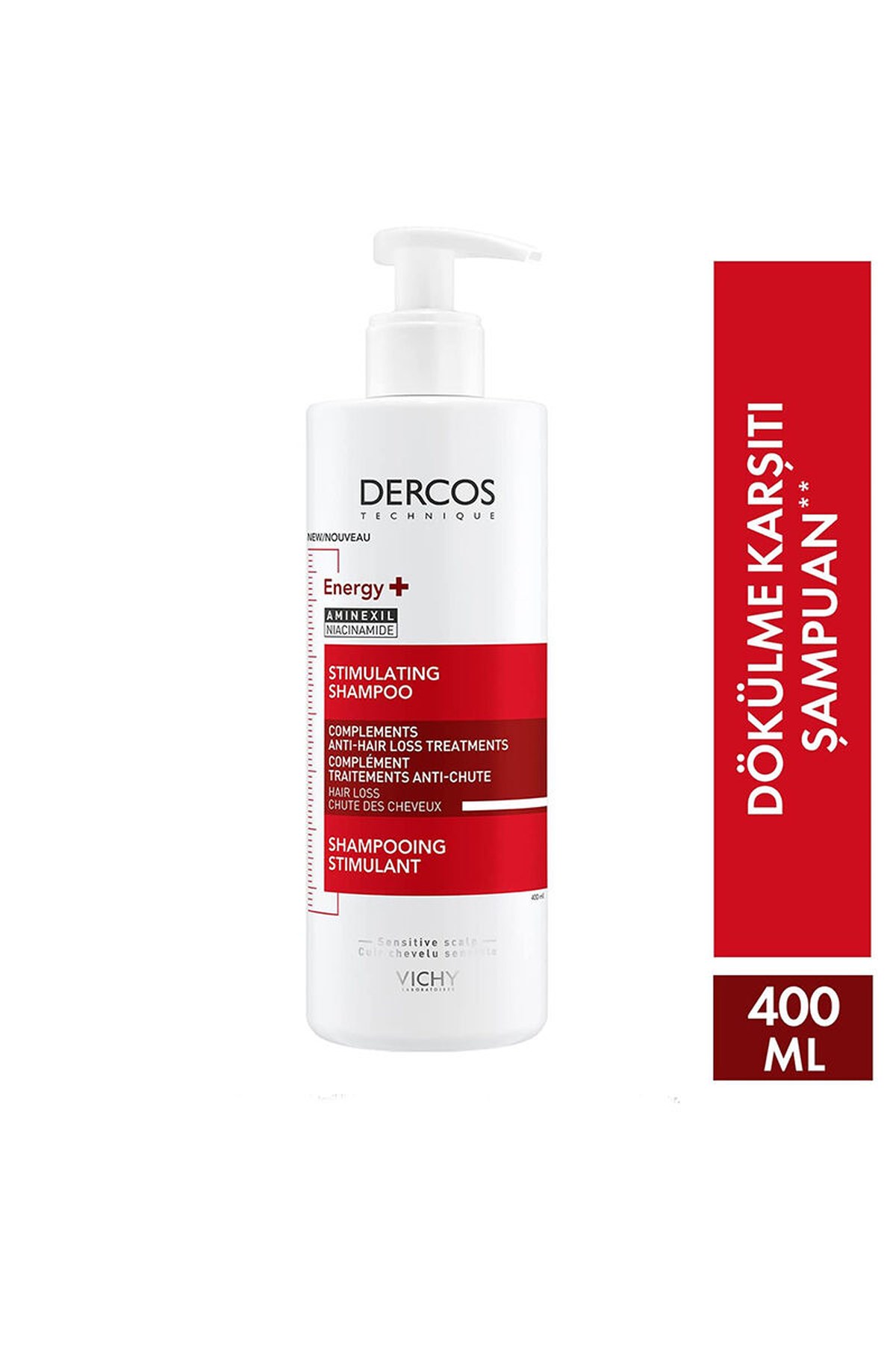 Vichy Dercos Energy+ Saç Dökülmesine Karşı Şampuan 400 ml