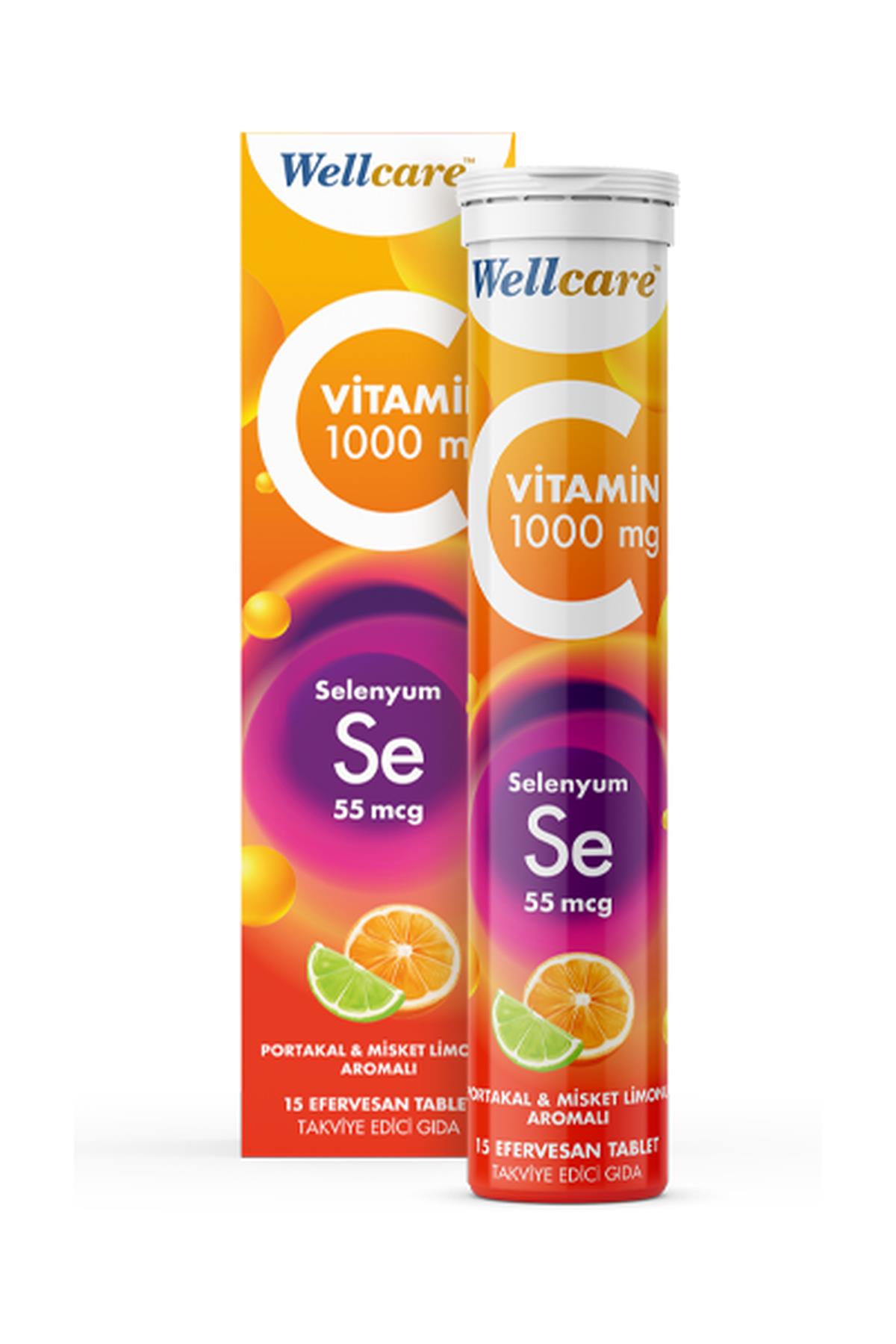 WELLCAREWellcare Vitamin C + Selenyum 15 Efervesan tablet8699680020044