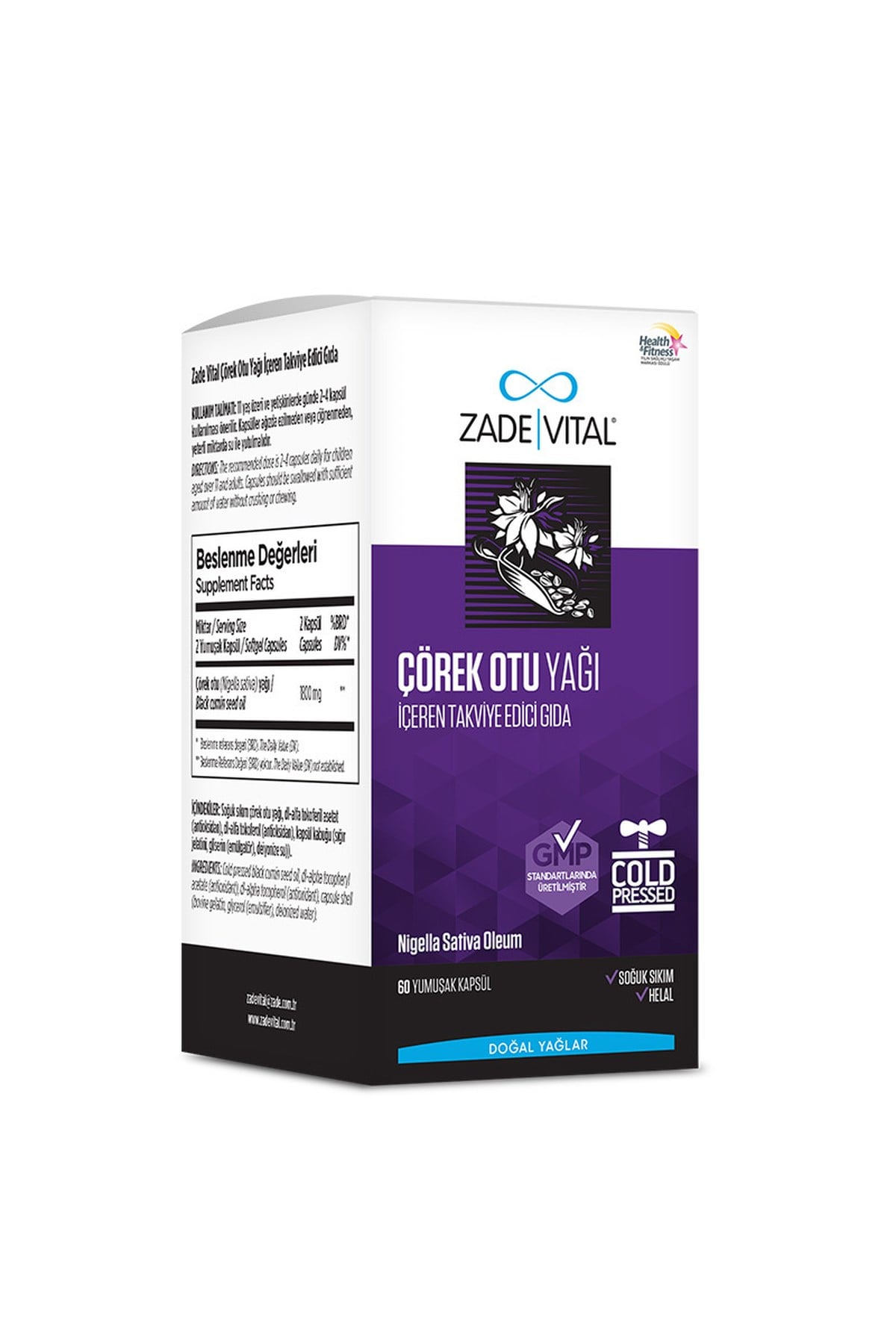 Zade VıtalZade Vital Çörek Otu Yağı Blister 60 Kapsül8690712012037
