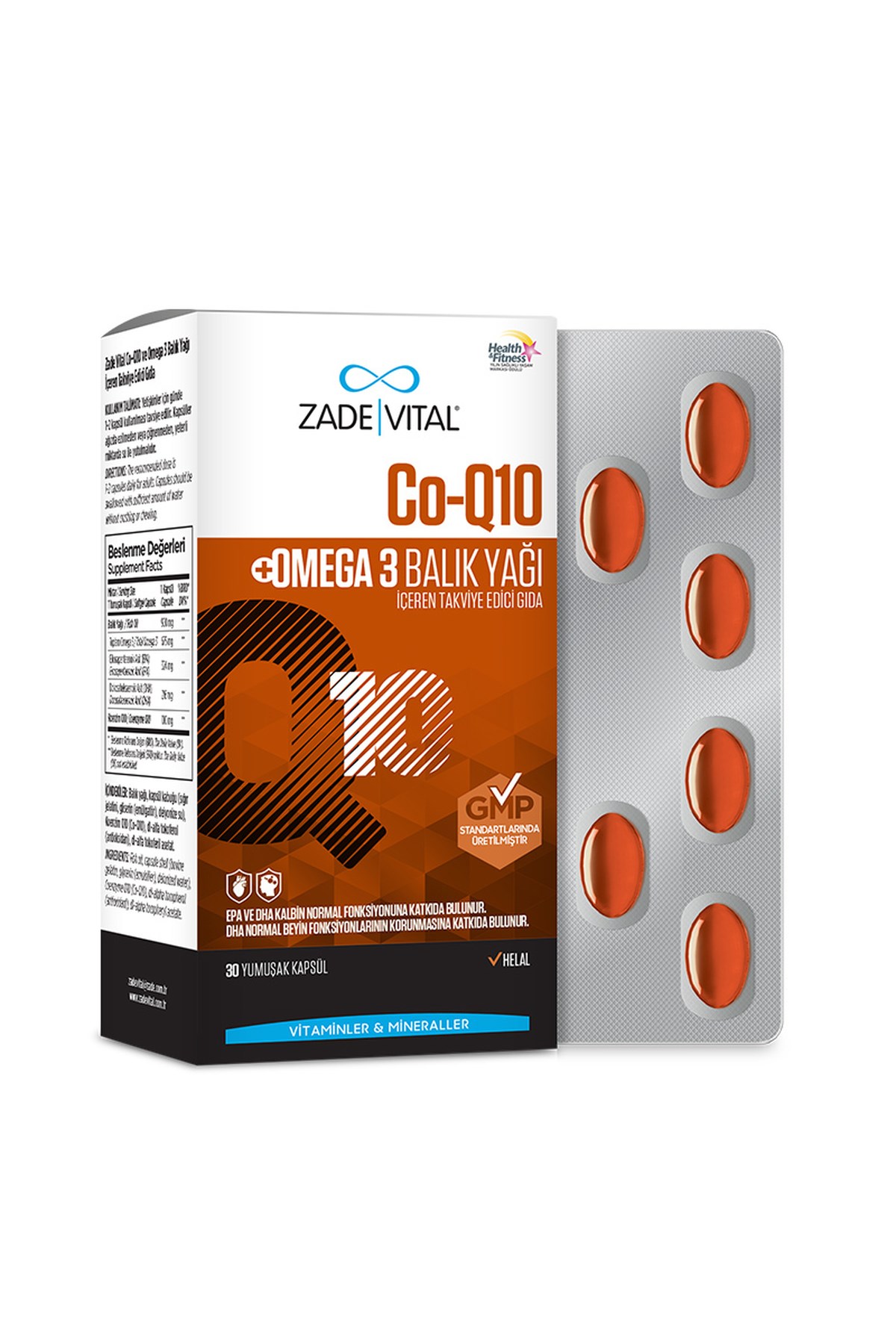 Zade Vital Koenzim Q10 Omega 3 30 Kapsül