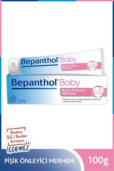 Bepanthol Baby Pişik Önleyici Merhem 100gr L Parapen, Sls, Parfüm, Koruyucu Içermez