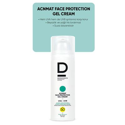 Dermoskin Acne Mat Spf50+ Güneş Koruyucu Jel Krem 50 ml