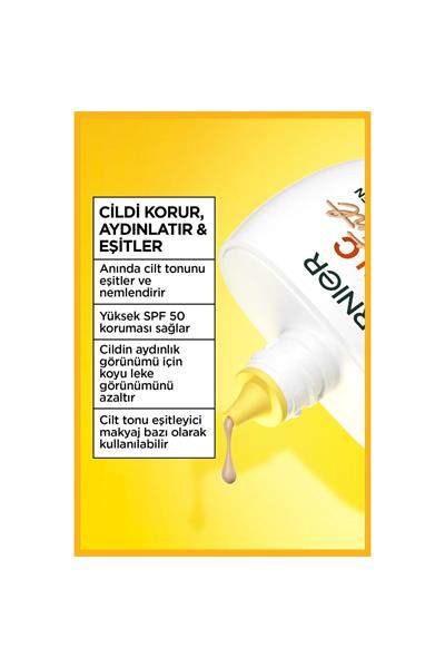 Garnier C Vitamini Wonder Tint 3 Etki 1 Arada Renkli Nemlendirici Açık Ton SPF50 40 ml