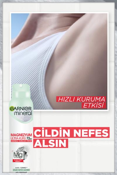 Garnier Magnezyum Ultra Kuru Deodorant Sprey 150 ml 3lü Set