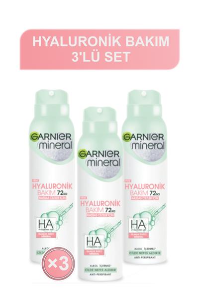 Garnier Mineral Hyaluronik Bakım Sprey Deodorant 150 ml 3lü Set