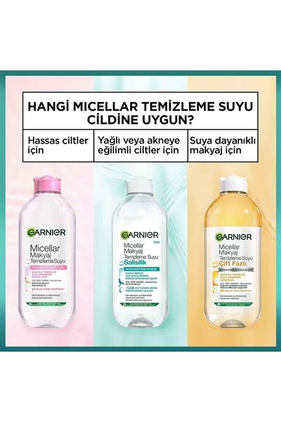 Garnier Salisilik Micellar Makyaj Temizleme Suyu 400 ml