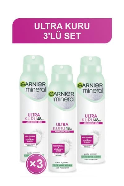 Garnier Ultra Kuru Deodorant Sprey 150ml 3lü Set