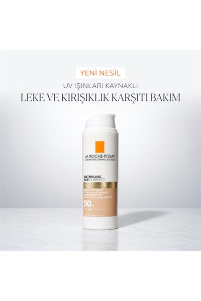 La Roche Posay Anthelios Age Correct SPF50+ Yaşlanma Karşıtı Renkli Yüz Güneş Kremi 50 ml
