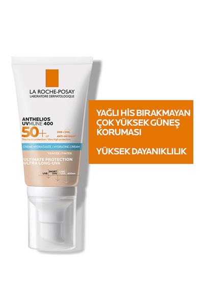 La Roche Posay Anthelios UVmune SPF+50 Hassas Ciltler İçin Yüksek Korumalı Renkli Yüz Güneş Kremi 50 ml