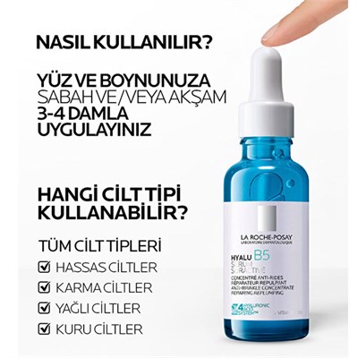 La Roche Posay Hyalu B5 Suractivated Kırışıklık Karşıtı ve Dolgunlaştırıcı Hyalüronik Asit İçeren Serum 30 ml