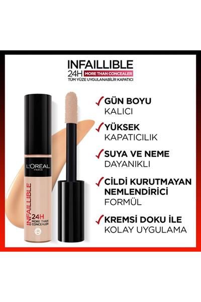LOréal Paris Infaillible 24H Tüm Yüze Uygulanabilir Kapatıcı - 323 Fawn