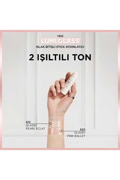 LOréal Paris Lumi Glass Islak Bitişli Stick Aydınlatıcı - 620 Glassy Pink Ballet