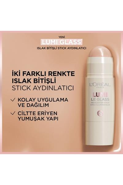 LOréal Paris Lumi Glass Islak Bitişli Stick Aydınlatıcı - 620 Glassy Pink Ballet