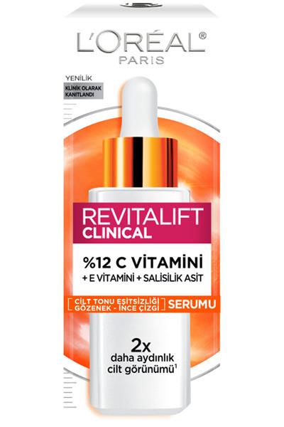LOréal Paris Revitalift Clinical %12 Saf C Vitamini Aydınlatıcı, Ton Eşitleyici, Gözenek Karşıtı Serum 30 ml