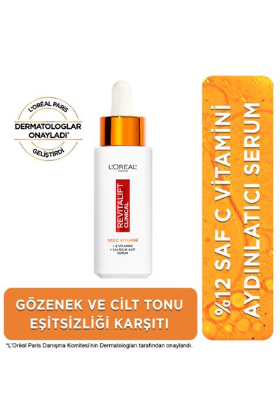 LOréal Paris Revitalift Clinical %12 Saf C Vitamini Aydınlatıcı, Ton Eşitleyici, Gözenek Karşıtı Serum 30 ml
