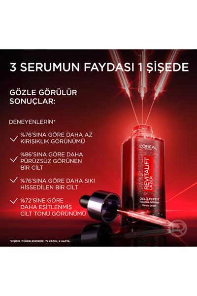 Loreal Paris Revitalift Lazer Yaşlanma Belirtileri Karşıtı Üçlü Peptit Bakım Serumu