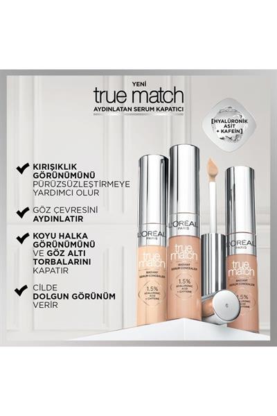LOréal Paris True Match Aydınlatan Serum Kapatıcı - 1N 11 ml