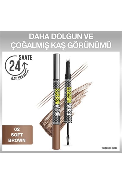 Maybelline New York Brow Insert Çift Uçlu Kaş Kalemi 02