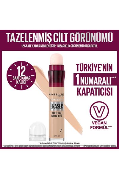Maybelline New York Instant Anti Age Eraser Kapatıcı - 01 Light