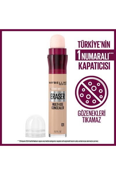 Maybelline New York Instant Anti Age Eraser Kapatıcı - 01 Light