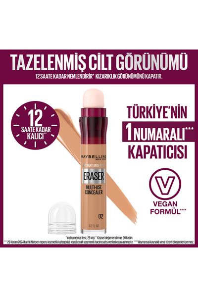 Maybelline New York Instant Anti Age Eraser Kapatıcı - 02 Nude