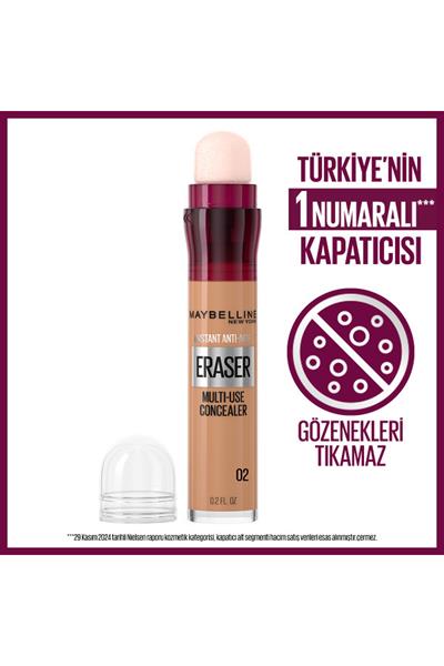 Maybelline New York Instant Anti Age Eraser Kapatıcı - 02 Nude