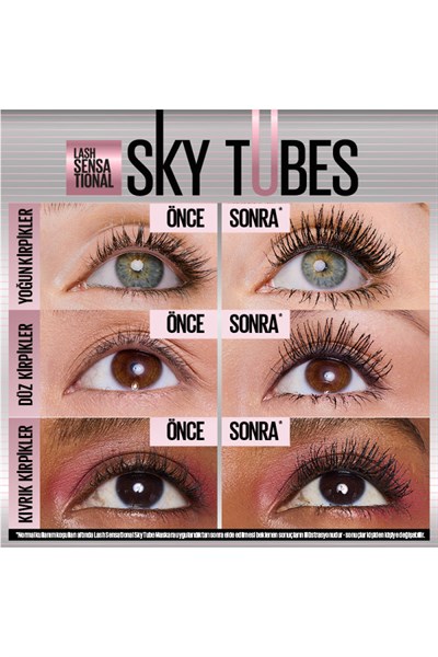 Maybelline New York Lash Sensational Sky Tubes Siyah Tubing Maskara