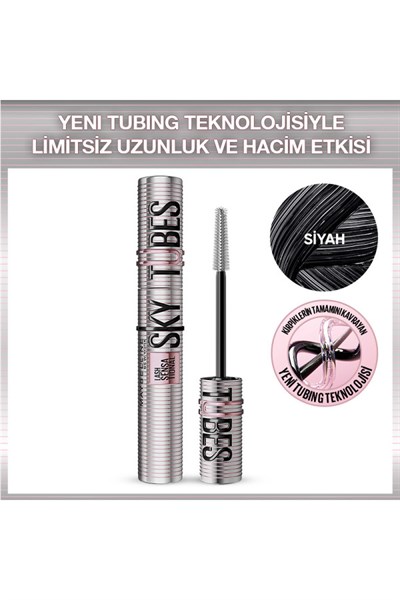 Maybelline New York Lash Sensational Sky Tubes Siyah Tubing Maskara