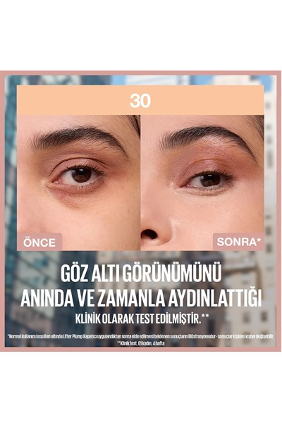 Maybelline New York Lifter Kafein ve Peptitler İçeren Nemlendiren ve Aydınlatan Kapatıcı - 30