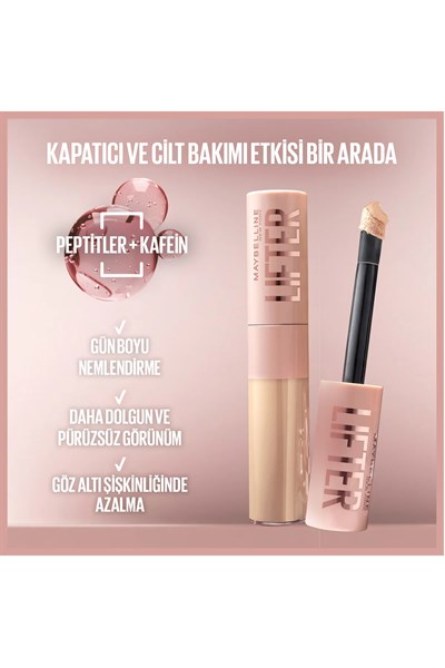 Maybelline New York Lifter Kafein ve Peptitler İçeren Nemlendiren ve Aydınlatan Kapatıcı - 30