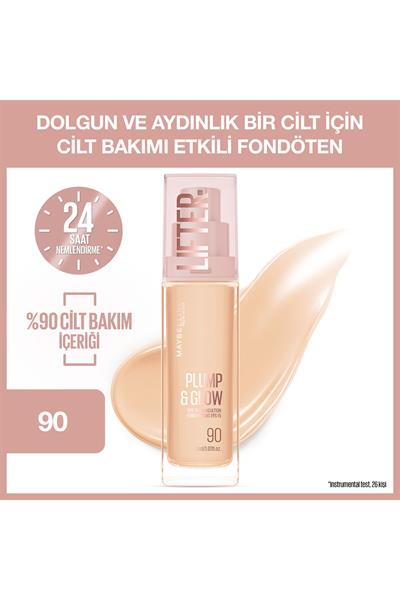 Maybelline New York Lifter Plump & Glow Aydınlatan Fondöten 90