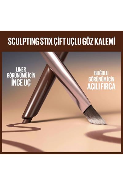 Maybelline New York Sculpting Stix Çift Uçlu Göz Kalemi 014 Mocha Contour
