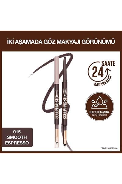 Maybelline New York Sculpting Stix Çift Uçlu Göz Kalemi 015 Smooth Espresso