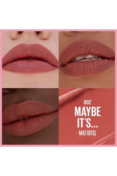 Maybelline New York Serum Etkili Hyalüronik Asit ve Besleyici Yağ İçeren Ruj 002 Maybe Its