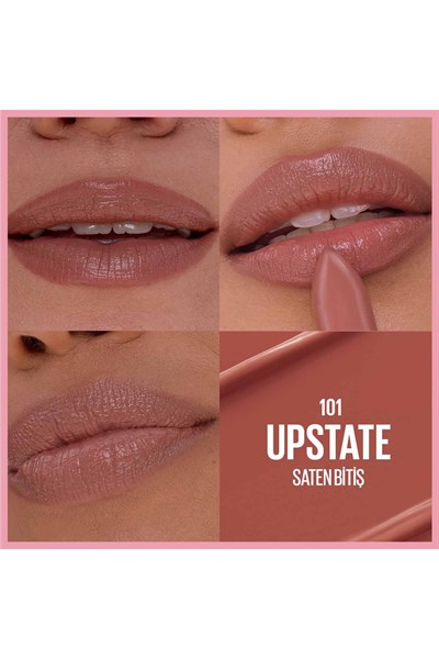 Maybelline New York Serum Etkili Hyalüronik Asit ve Besleyici Yağ İçeren Ruj - 101 Upstate