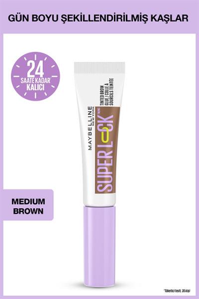 Maybelline New York Super Lock Brow Glue Kaş Sabitleyici Maskara - Medium Brown
