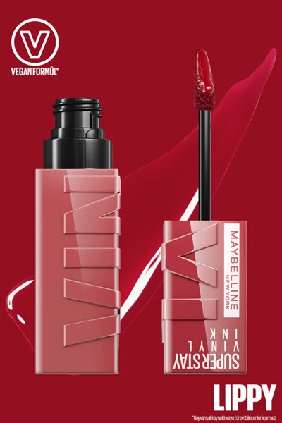 Maybelline New York Super Stay Vinyl Ink Uzun Süre Kalıcı Likit Parlak Ruj 10 Lippy