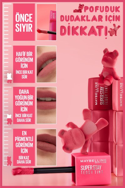 Maybelline Super Stay Teddy Tint Uzun Süre Kalıcı Likit Mat Tint 50 Wild at Heart
