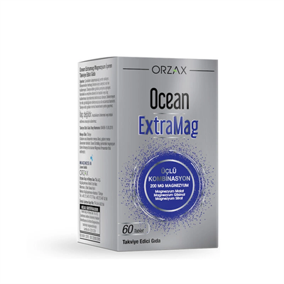 Ocean ExtraMag Üçlü Kombinasyon Takviye Edici Gıda 60 Tablet