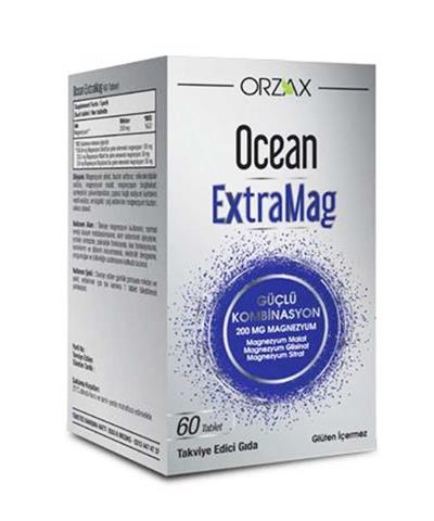Ocean ExtraMag Üçlü Kombinasyon Takviye Edici Gıda 60 Tablet