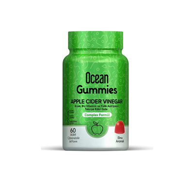 Ocean Gummies Apple Cider Vinegar 60 Çiğneme Form