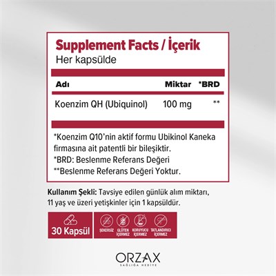 Ocean Koenzim Qh 100mg 30 Kapsül
