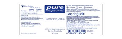 Pure Encapsulations Bromelain 2400 30 Kapsül